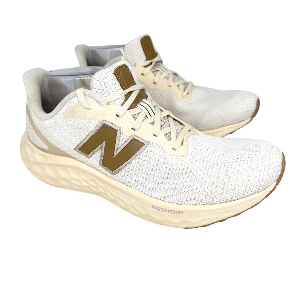 New Balance Womens Fresh Foam Arishi v4 Running Shoe Size 11 D White Tan Neutral